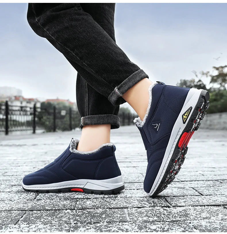 Uniseks zimowe wsuwane buty – ciepłe antypoślizgowe sneakersy z futerkiem